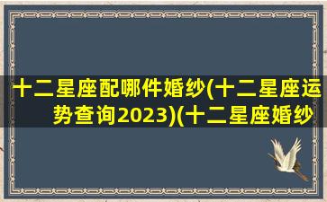 十二星座配哪件婚纱(十二星座运势查询2023)(十二星座婚纱 结婚)